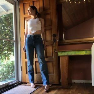 NA-KD High Waist Straight Jeans 💯 Organic Cotton Sz EU 36/ US 4 NWT